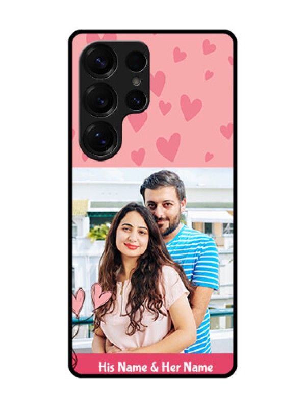 Custom Galaxy S25 Ultra 5G Custom Metal Phone Case - Love Design Peach Color