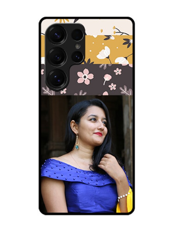 Custom Galaxy S25 Ultra 5G Custom Metal Phone Case - Stylish Floral Design