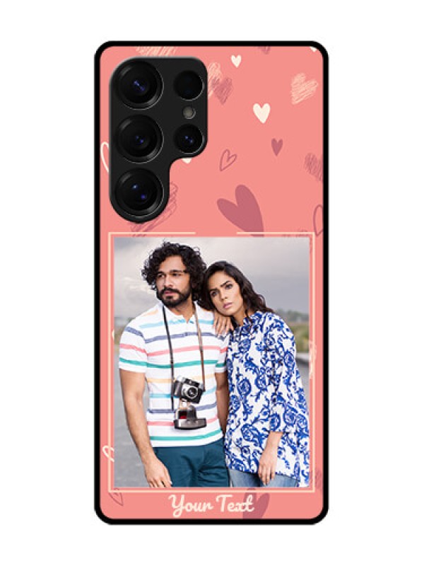 Custom Galaxy S25 Ultra 5G Custom Metal Phone Case - Love Doodle Art Design