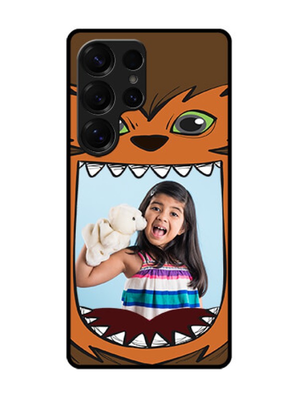 Custom Galaxy S25 Ultra 5G Custom Metal Phone Case - Owl Monster Back Case Design