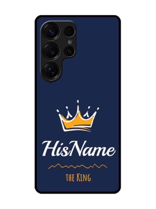 Custom Galaxy S25 Ultra 5G Custom Metal Phone Case - King With Name Design