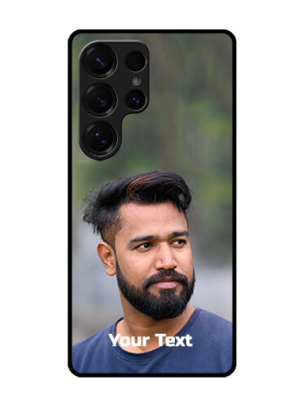 Custom Galaxy S25 Ultra 5G Custom Metal Phone Case - Photo With Text Design
