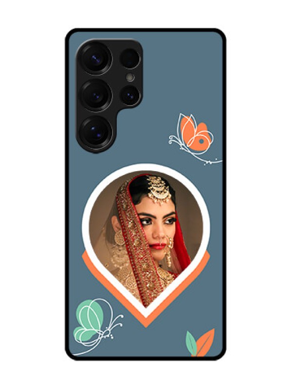 Custom Galaxy S25 Ultra 5G Custom Metal Phone Case - Droplet Butterflies Design