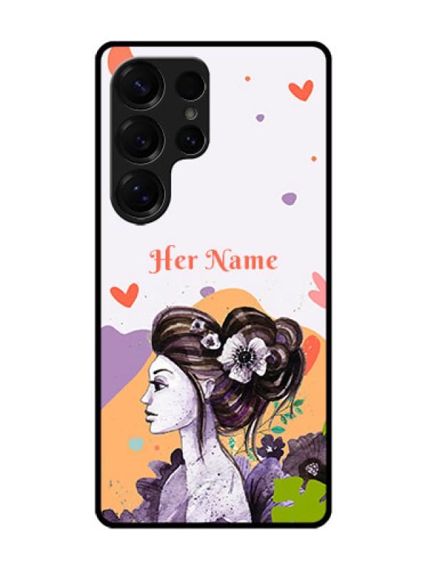 Custom Galaxy S25 Ultra 5G Custom Metal Phone Case - Woman And Nature Design