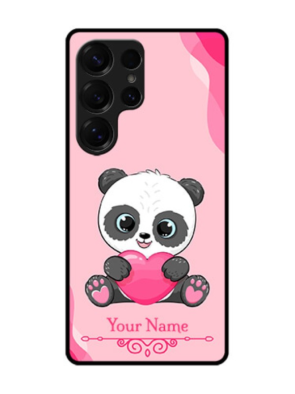 Custom Galaxy S25 Ultra 5G Custom Metal Phone Case - Cute Panda Design