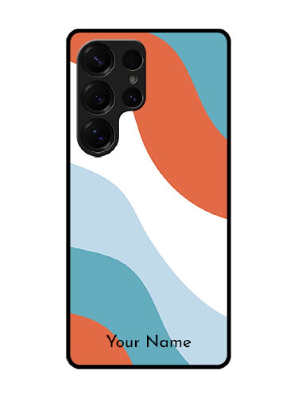 Custom Galaxy S25 Ultra 5G Custom Metal Phone Case - Coloured Waves Design