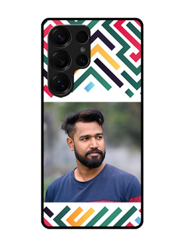 Custom Galaxy S25 Ultra 5G Custom Metal Phone Case - Colorful Maze Pattern Design