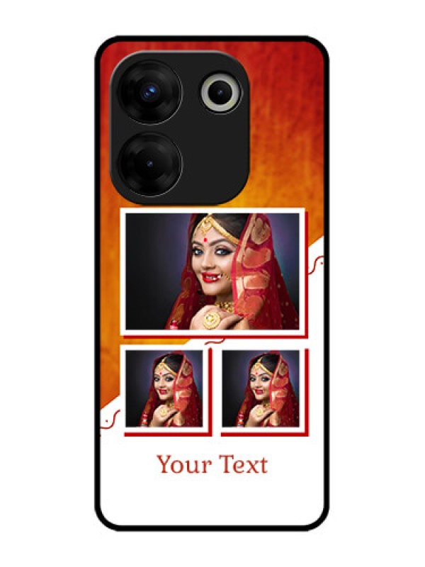 Custom Tecno Camon 20 Pro Custom Metal Phone CaseWedding Memories Design