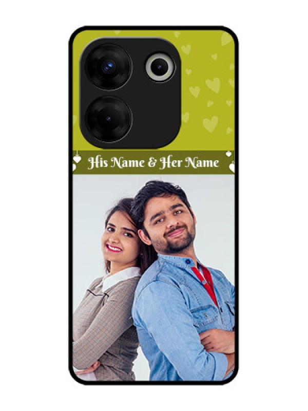 Custom Tecno Camon 20 Pro Custom Metal Phone CaseYou and Me Heart Design