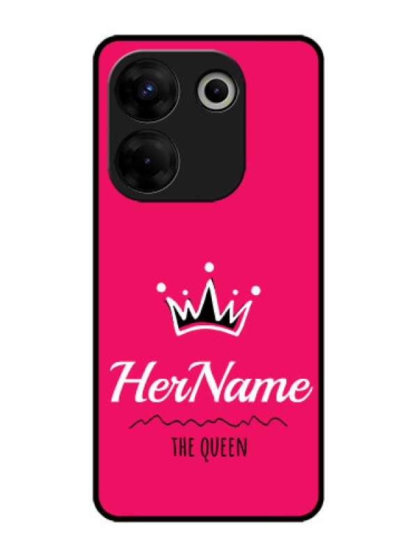 Custom Tecno Camon 20 Pro Custom Metal Phone CaseQueen With Name Design