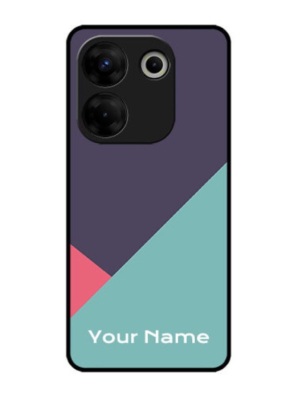 Custom Tecno Camon 20 Pro Custom Metal Phone CaseTri Color Abstract Design