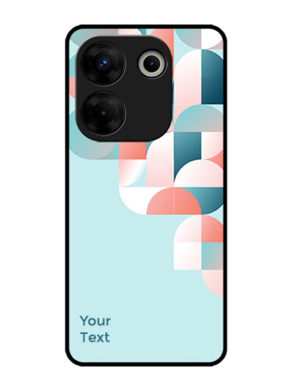 Custom Tecno Camon 20 Pro Custom Metal Phone CaseStylish Semi - Circle Pattern Design