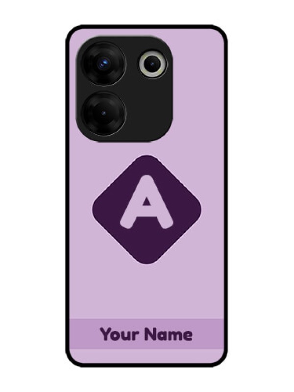 Custom Tecno Camon 20 Pro Custom Metal Phone CaseCustom Letter In Curved Badge Design