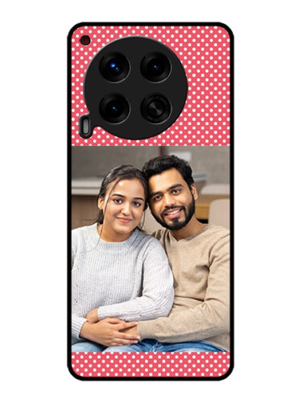 Custom Tecno Camon 30 5G Custom Metal Phone CaseWhite Dotted Design