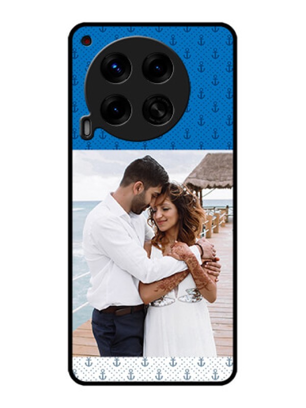 Custom Tecno Camon 30 5G Custom Metal Phone CaseBlue Anchors Design