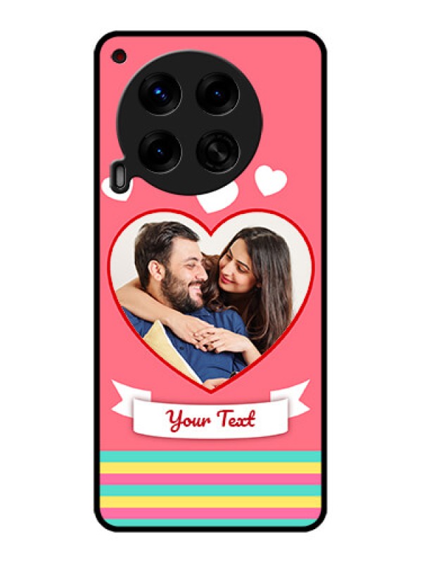 Custom Tecno Camon 30 5G Custom Metal Phone CaseLove Shapes Doodle Design