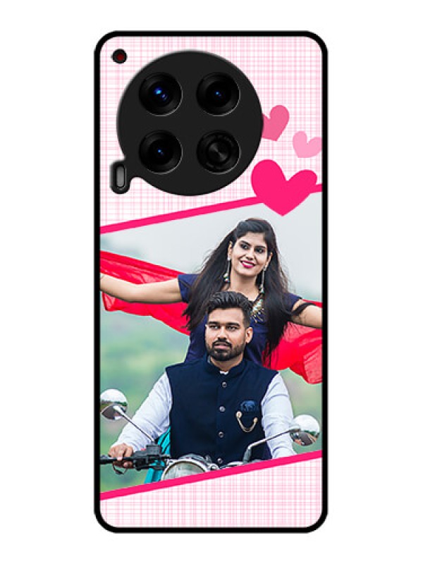 Custom Tecno Camon 30 5G Custom Metal Phone CaseLove Shape Heart Design