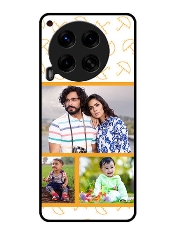 Custom Tecno Camon 30 5G Custom Metal Phone CaseYellow Pattern Design