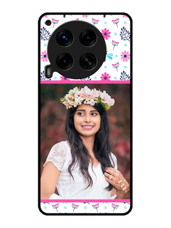 Custom Tecno Camon 30 5G Custom Metal Phone CaseColorful Flower Design