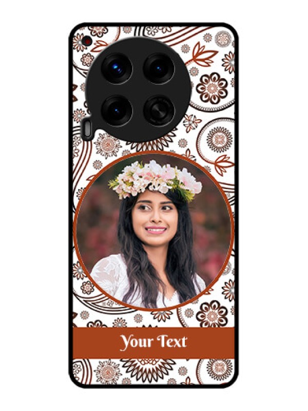 Custom Tecno Camon 30 5G Custom Metal Phone CaseAbstract Flower Design