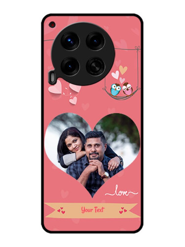 Custom Tecno Camon 30 5G Custom Metal Phone CasePeach Color Love Design