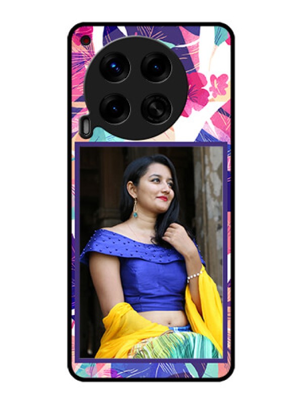 Custom Tecno Camon 30 5G Custom Metal Phone CaseAbstract Floral Design