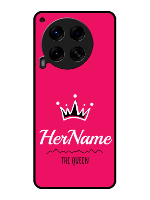 Custom Tecno Camon 30 5G Custom Metal Phone CaseQueen With Name Design