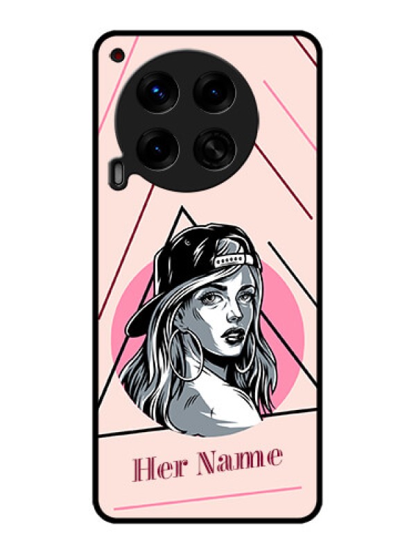 Custom Tecno Camon 30 5G Custom Metal Phone CaseRockstar Girl Design