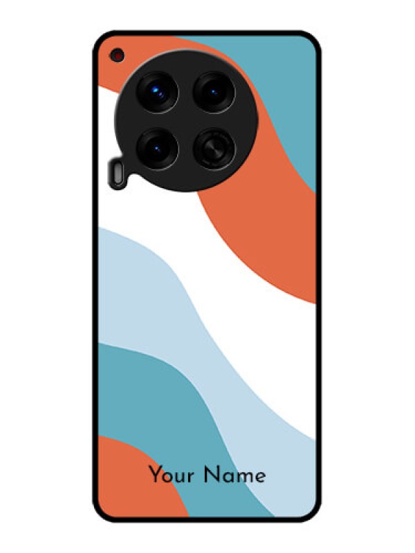 Custom Tecno Camon 30 5G Custom Metal Phone CaseColoured Waves Design