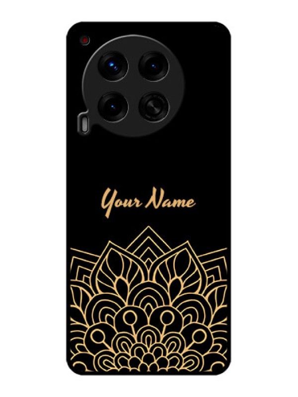 Custom Tecno Camon 30 5G Custom Metal Phone CaseGolden Mandala Design