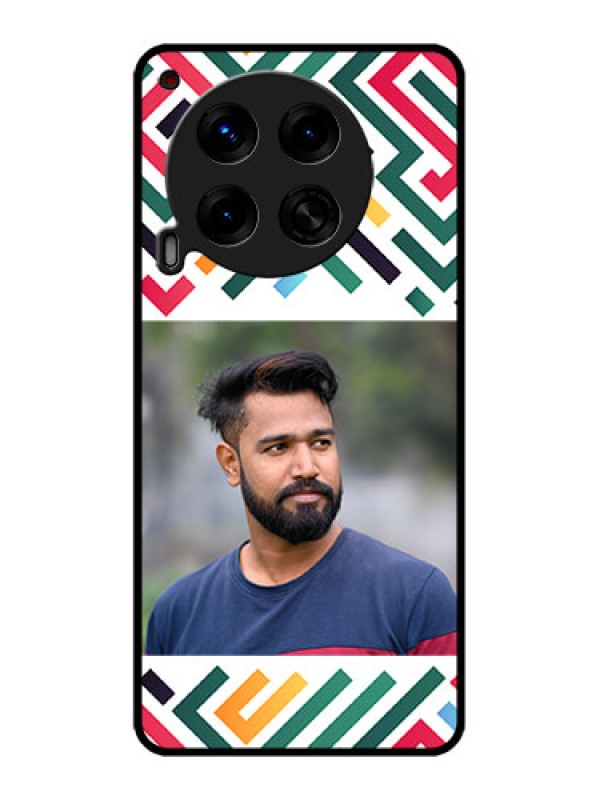 Custom Tecno Camon 30 5G Custom Metal Phone CaseColorful Maze Pattern Design