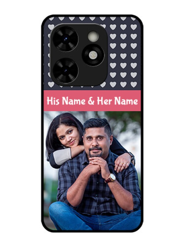 Custom Tecno Pop 8 Custom Metal Phone Case - Love Symbols Design