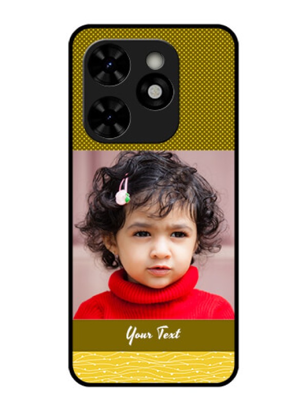 Custom Tecno Pop 8 Custom Metal Phone Case - Simple Green Color Design