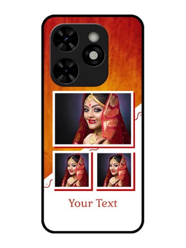 Custom Tecno Pop 8 Custom Metal Phone Case - Wedding Memories Design