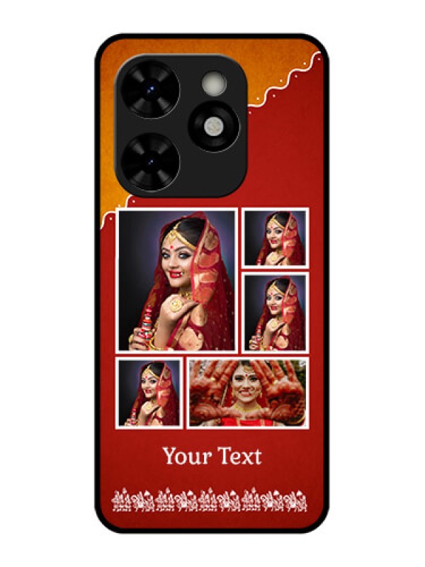 Custom Tecno Pop 8 Custom Metal Phone Case - Wedding Pic Upload Design