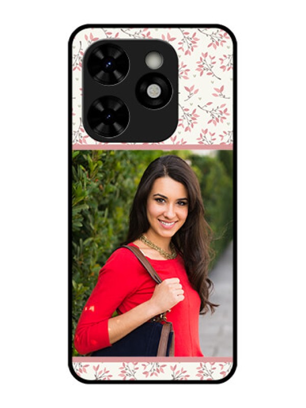 Custom Tecno Pop 8 Custom Metal Phone Case - Stunning Floral Design