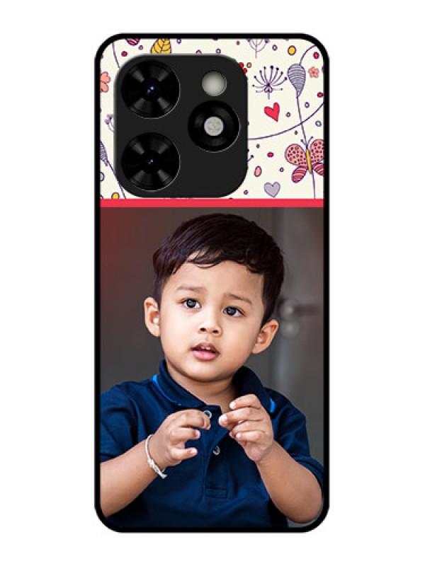 Custom Tecno Pop 8 Custom Metal Phone Case - Premium Floral Design