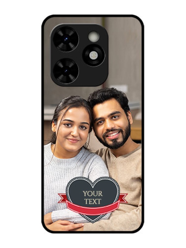 Custom Tecno Pop 8 Custom Metal Phone Case - Just Married Couple Design