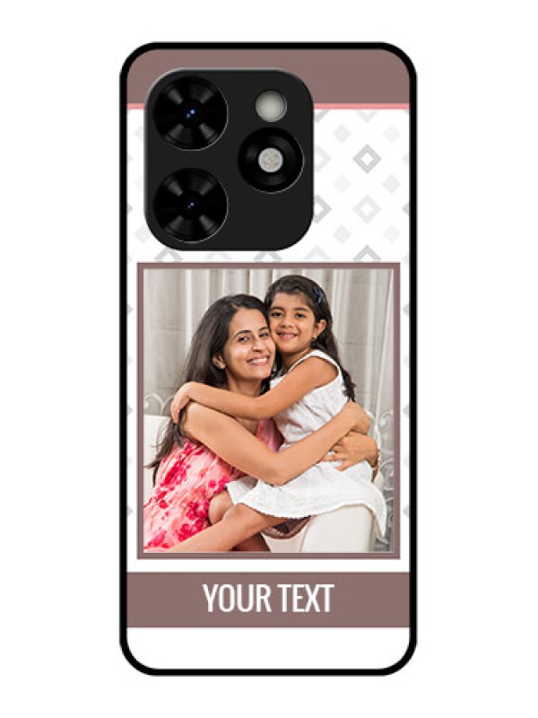 Custom Tecno Pop 8 Custom Metal Phone Case - Simple Diamond Design