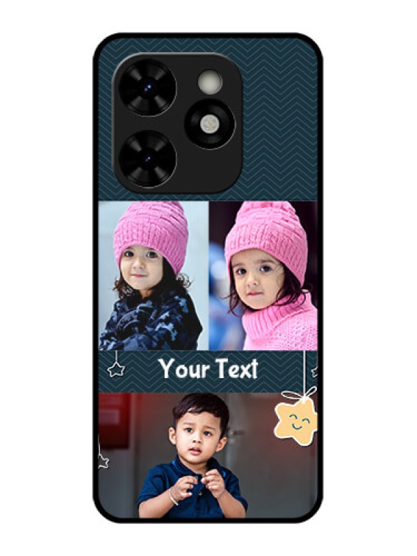 Custom Tecno Pop 8 Custom Metal Phone Case - Hanging Stars Design