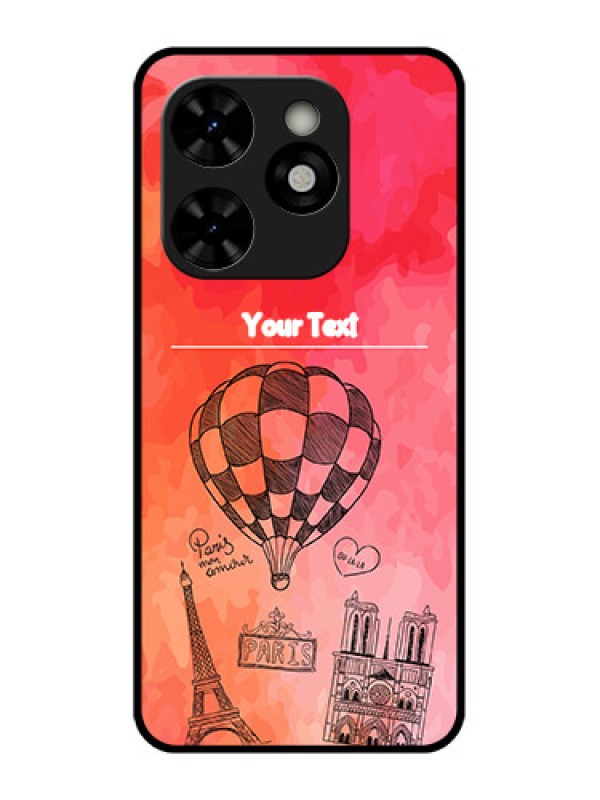 Custom Tecno Pop 8 Custom Metal Phone Case - Paris Theme Design