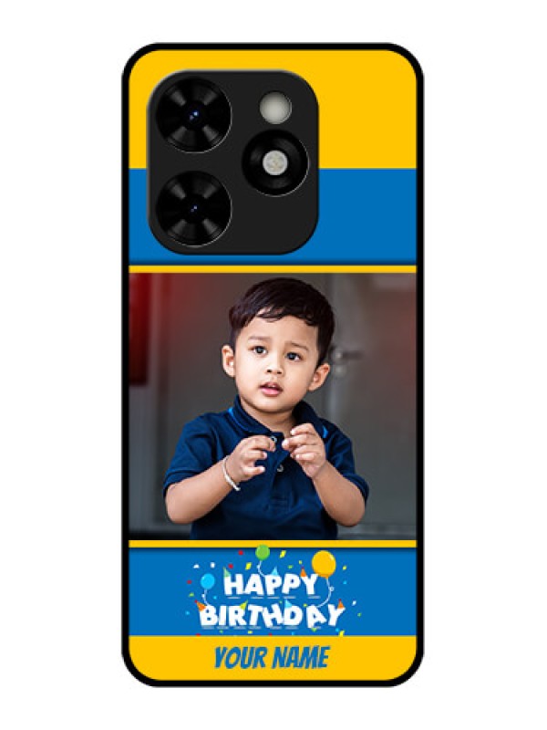 Custom Tecno Pop 8 Custom Metal Phone Case - Birthday Wishes Design