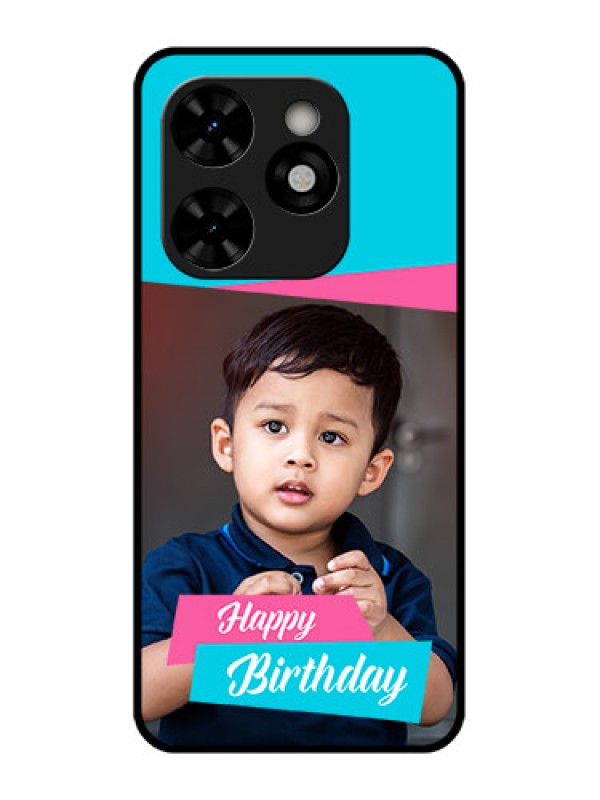 Custom Tecno Pop 8 Custom Metal Phone Case - Image Holder With 2 Color Design