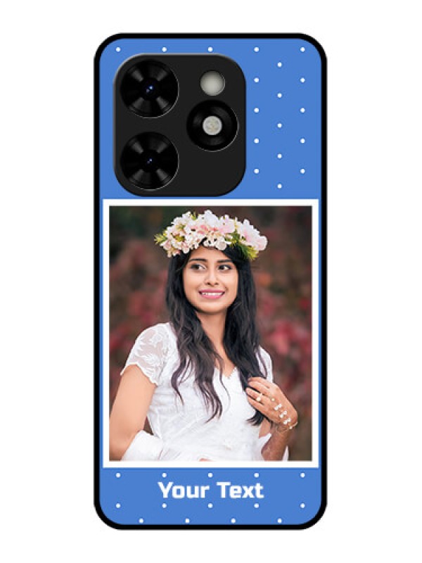 Custom Tecno Pop 8 Custom Metal Phone Case - Polka Dots Design