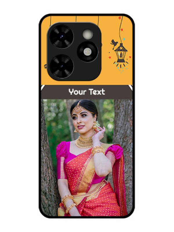 Custom Tecno Pop 8 Custom Metal Phone Case - With Family Picture And Icons