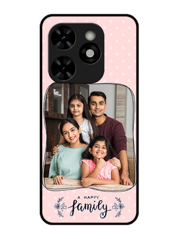 Custom Tecno Pop 8 Custom Metal Phone Case - Family With Dots Design
