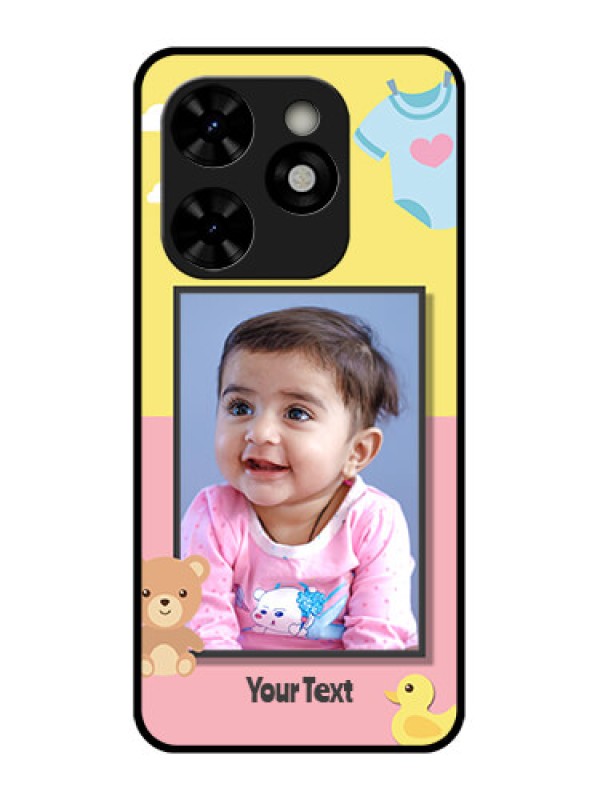 Custom Tecno Pop 8 Custom Metal Phone Case - Kids 2 Color Design