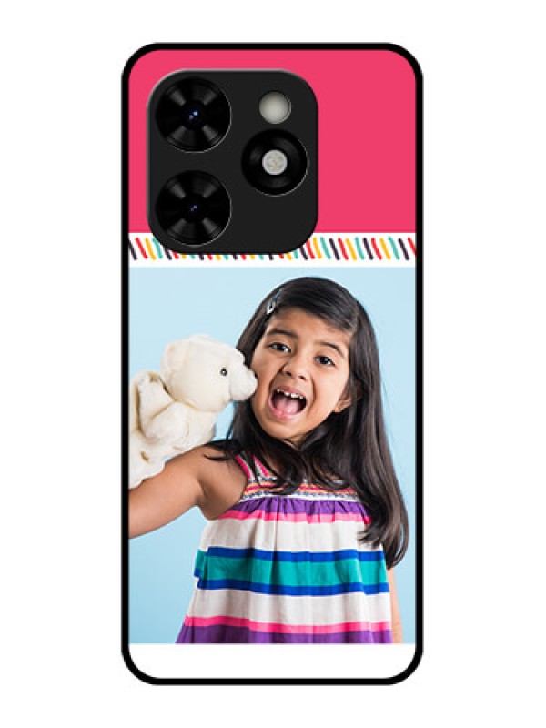 Custom Tecno Pop 8 Custom Metal Phone Case - Line Art Design