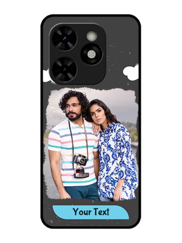 Custom Tecno Pop 8 Custom Metal Phone Case - Splashes With Love Doodles Design