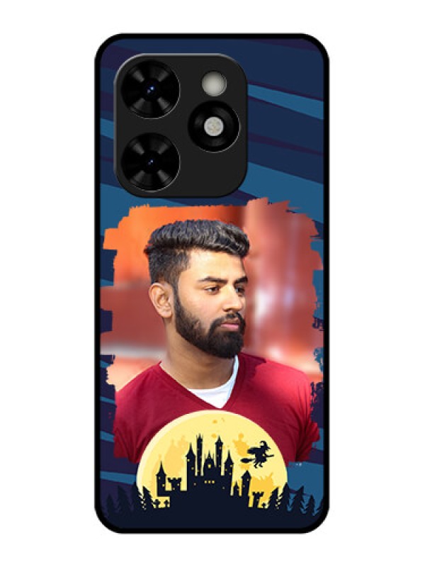 Custom Tecno Pop 8 Custom Metal Phone Case - Halloween Witch Design